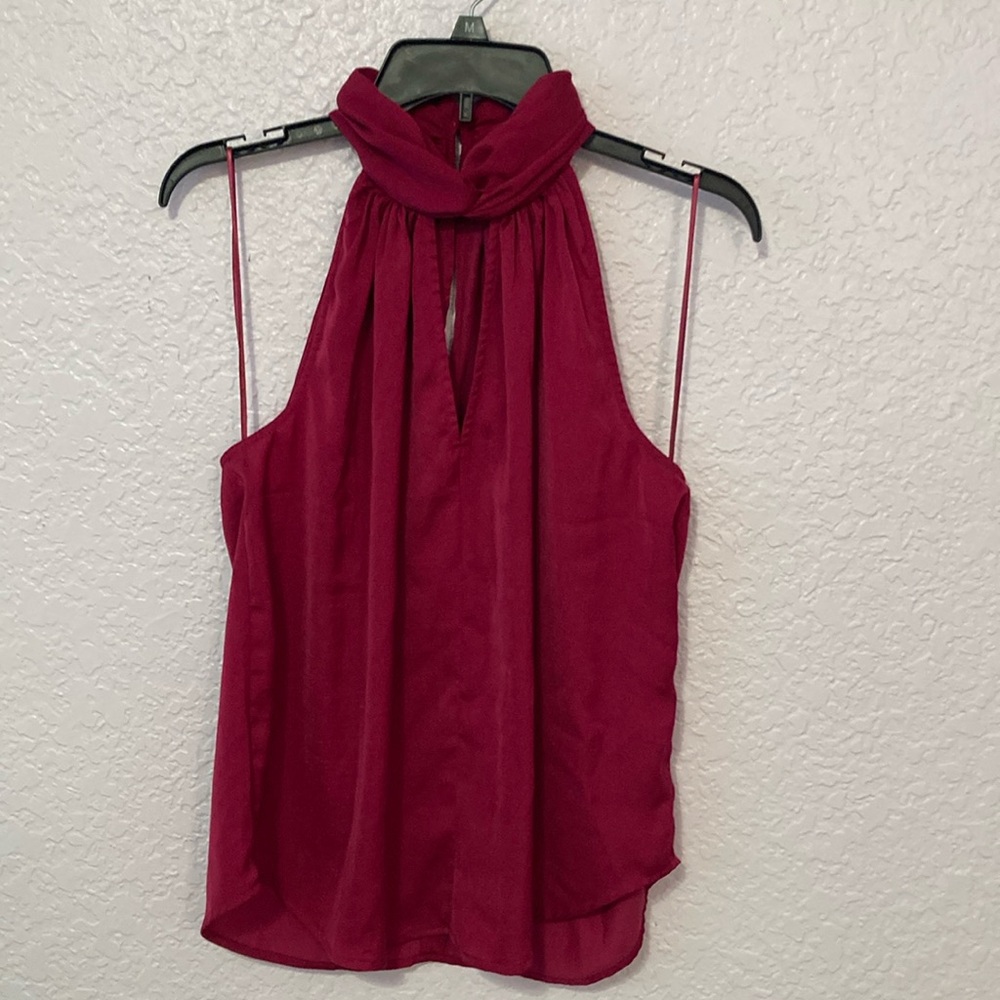 Banana Republic Raspberry Silky Halter Top